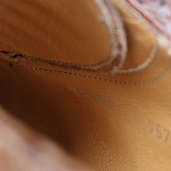 Enrico Tan Genuine Ostrich Derby, Men's 9 M, Made in Spain - Picture 11 of 14